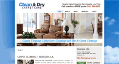 Desktop Screenshot of cleananddrycarpetcare.com